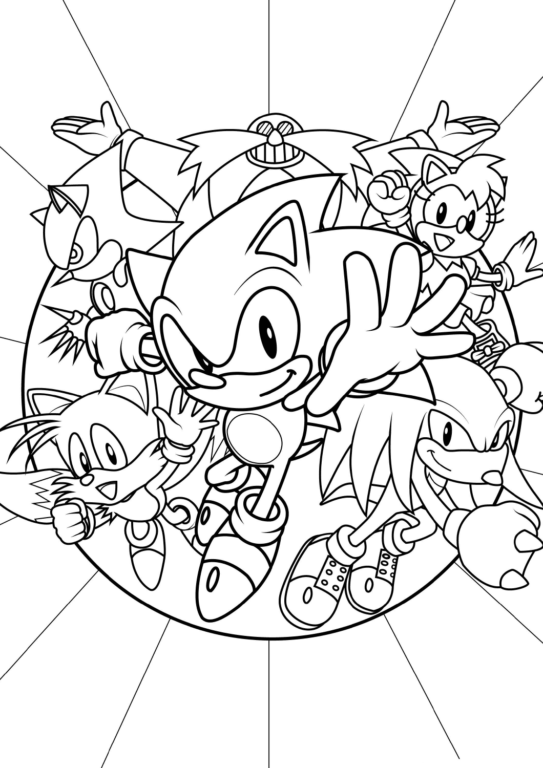 Sonic coloring pages and printables