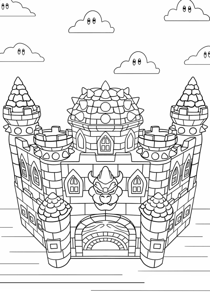 Bowser Coloring Pages - Best Coloring Pages For Kids  Super mario coloring  pages, Mario coloring pages, Castle coloring page