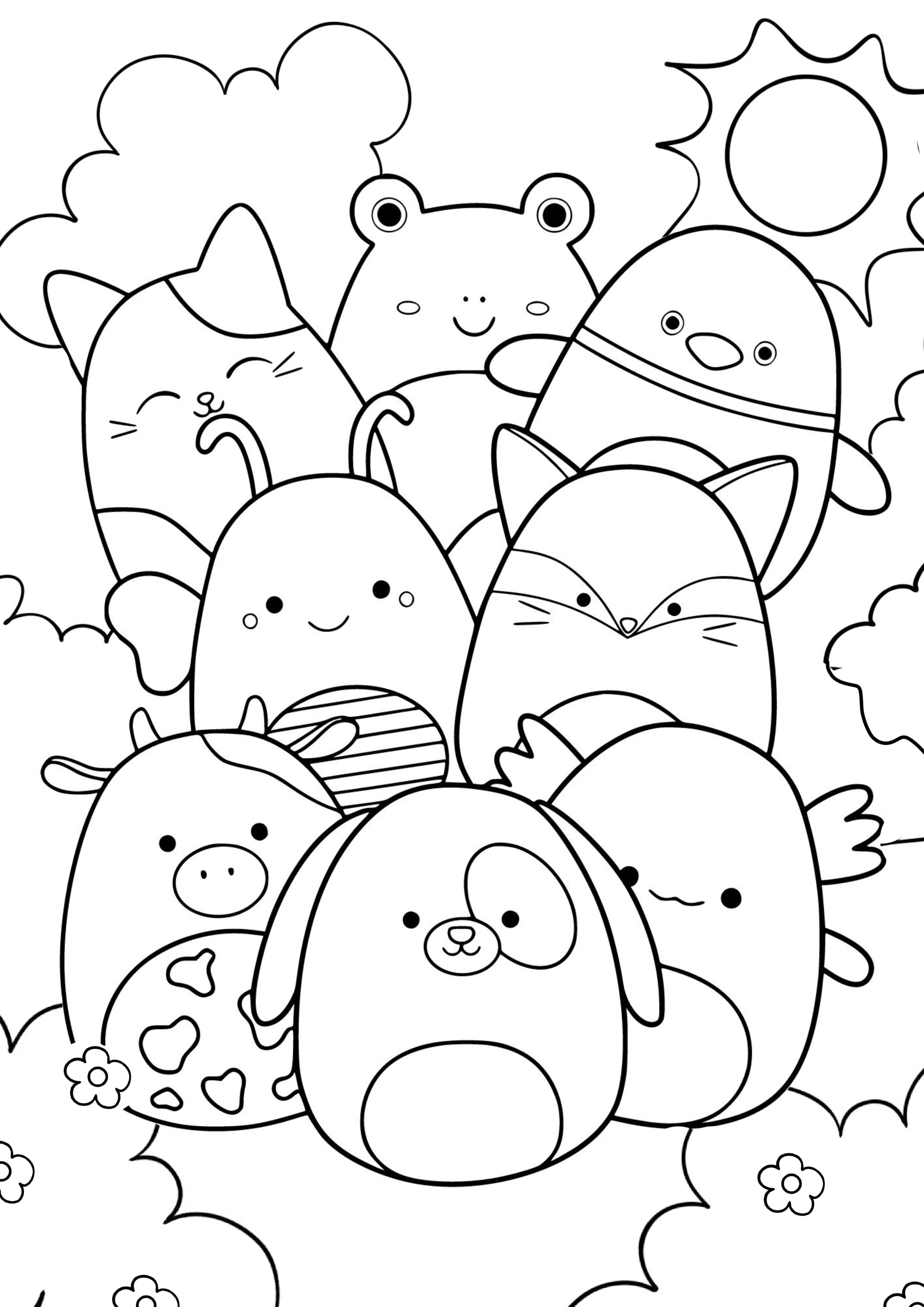 Squishmallow Coloring Pages: 42 Adorable Printables